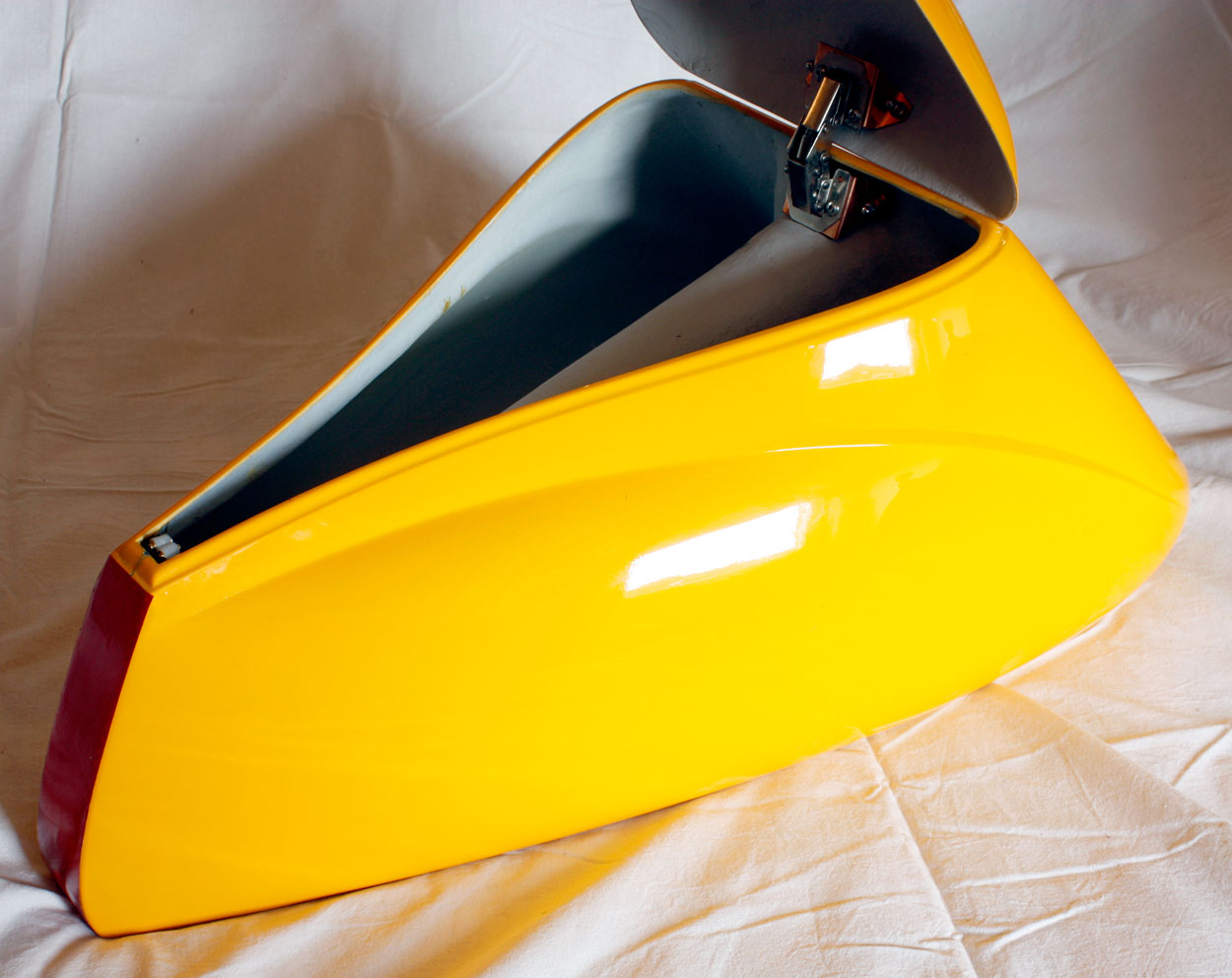 Talbox Dolphin, color: yellow. For recumbent bike. Increases aerodynamic speed of recumbent bike.