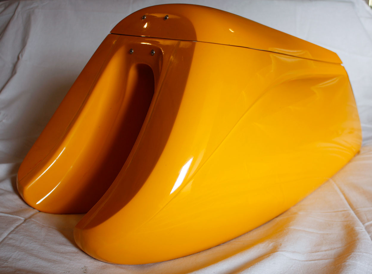 Talbox Dolphin, color: yellow. For recumbent bike. Increases aerodynamic speed of recumbent bike.